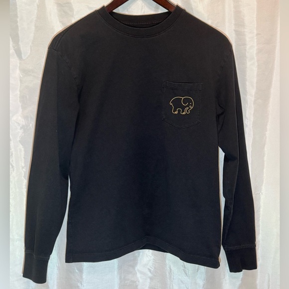 Ivory Ella Long Sleeve T-Shirt - Small - Black with Gold Elephant - Picture 3 of 7